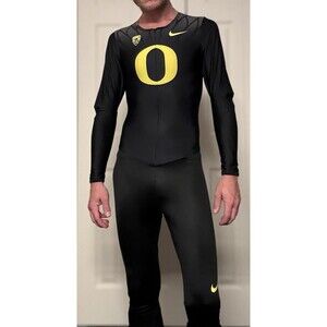 Men’s Nike Pro Elite Oregon Ducks Track & Field LS Speedsuit in Black/Yellow - M